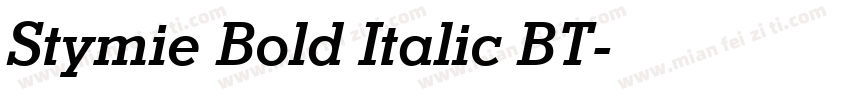 Stymie Bold Italic BT字体转换